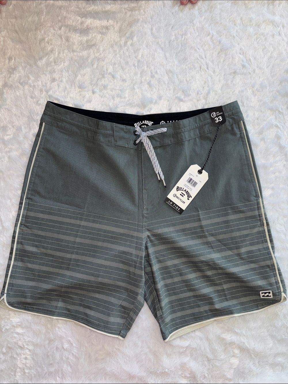 Billabong Olive Green Striped Men’s Board Shorts